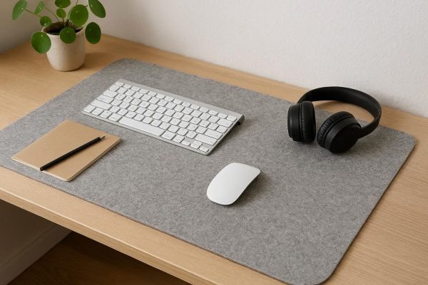 Felt Wool Desk Pad - Soft, Sound-Absorbing & Stylish Accent