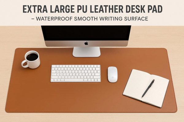 Extra Large PU Leather Desk Pad - Waterproof & Smooth Writing Surface